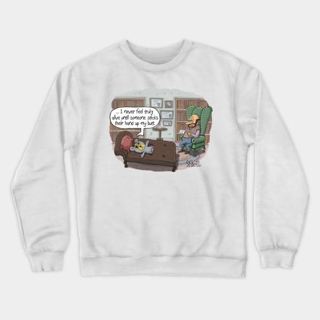 Psychiatrist Puppet Crewneck Sweatshirt by macccc8